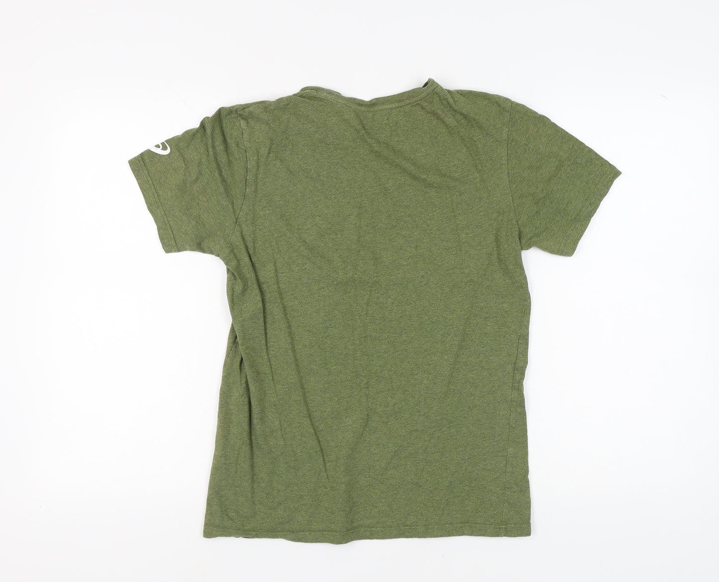 ASICS Men's Green Graphic Print T-Shirt - Size S