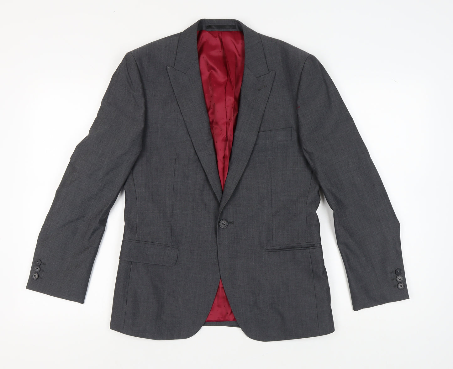 Jeff Banks Men's Grey Blazer, Size 38 Short Fit