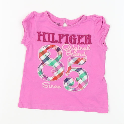 Tommy Hilfiger Girls Pink Graphic T-Shirt 24 Months