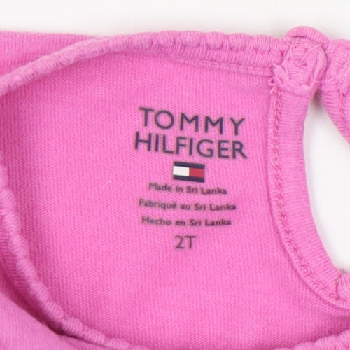 Tommy Hilfiger Girls Pink Graphic T-Shirt 24 Months