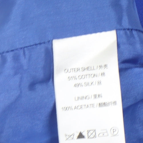 Reiss Women's Blue One Shoulder Knee Length Sheath Dress