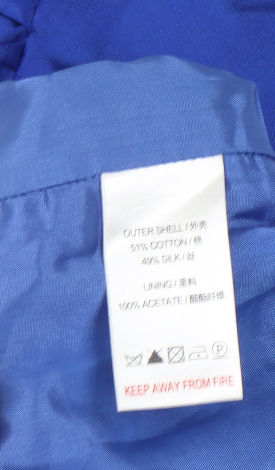 Reiss Women's Blue One Shoulder Knee Length Sheath Dress