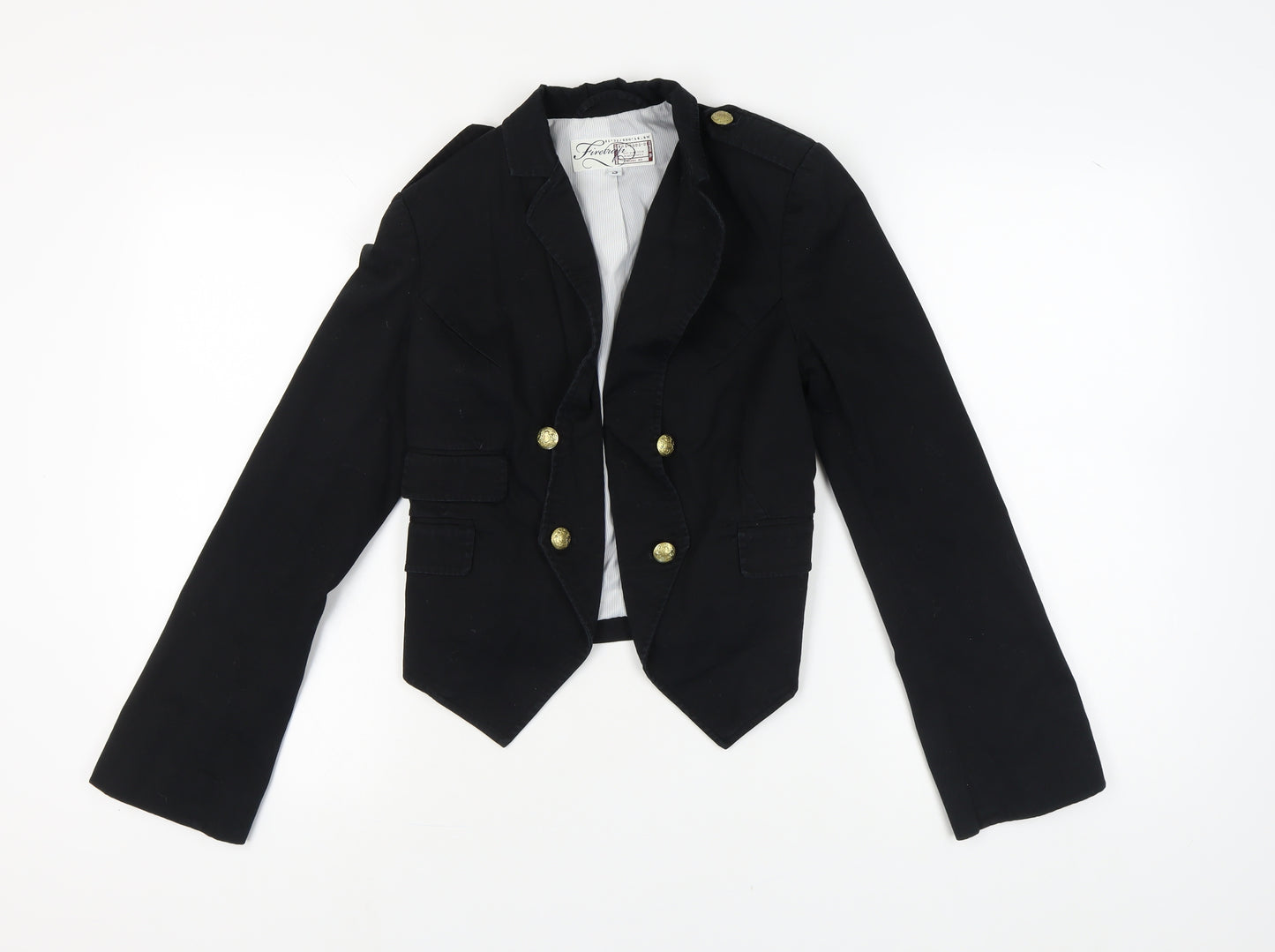 Firetrap Women's Black Blazer, Size S, Lined Slim Fit