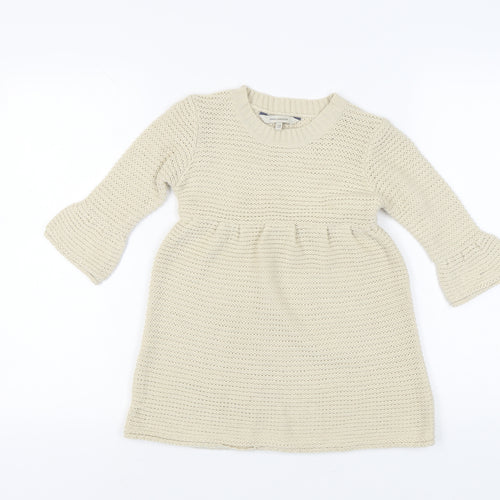 Rocha.John Rocha Girls Ivory Knit A-Line Dress, Size 7-8, Casual