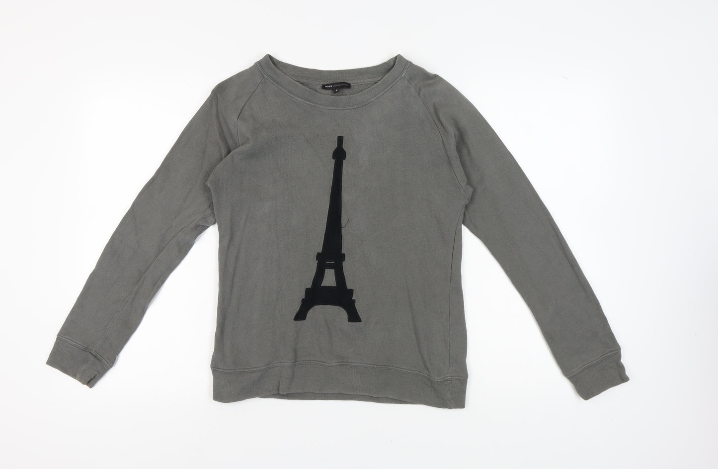 Moss Copenhagen Women's Grey Cotton Pullover Sweatshirt S