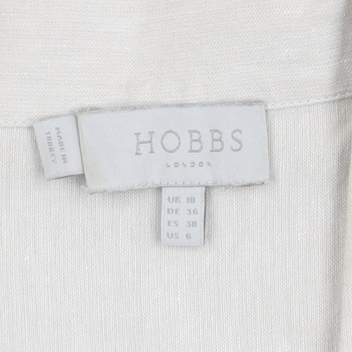 Hobbs Women Beige Sleeveless Collared Dress Size 10
