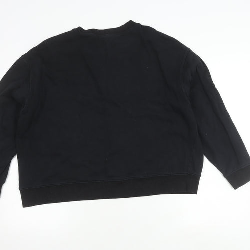 H&M Unisex Black M Pullover Sweatshirt, Autumn Wear