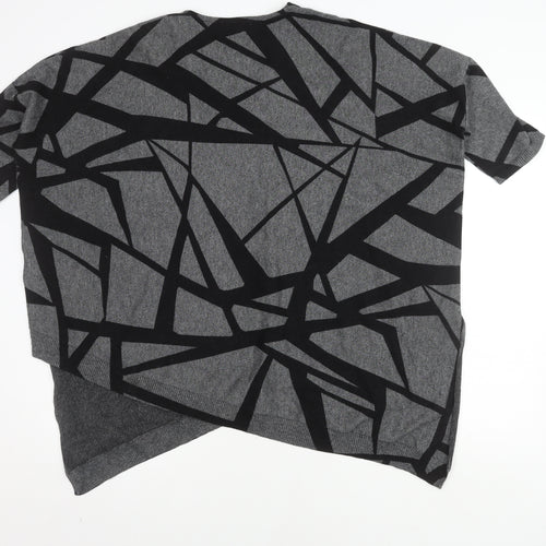 Phase Eight Women's Medium Black Geometric Poncho