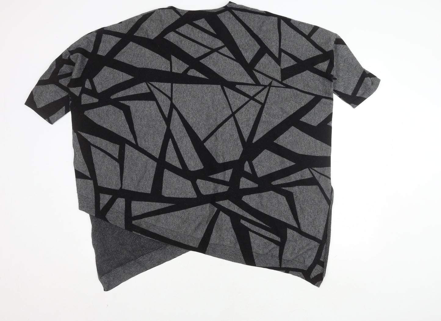 Phase Eight Women's Medium Black Geometric Poncho