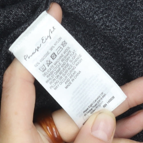 Phase Eight Women's Medium Black Geometric Poncho