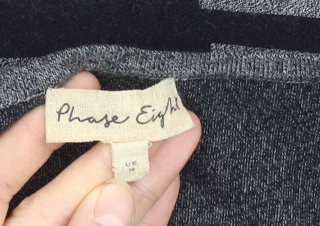 Phase Eight Women's Medium Black Geometric Poncho