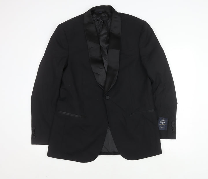 Marks and Spencer Men's Black Wool Tuxedo Blazer, Size 40R