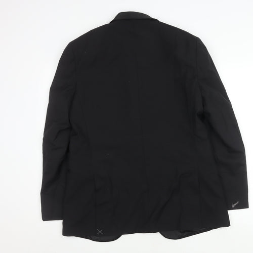 Marks and Spencer Men's Black Wool Tuxedo Blazer, Size 40R