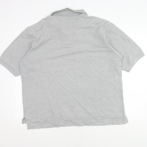 Timberland Men's Grey Polo Shirt L Solid Cotton