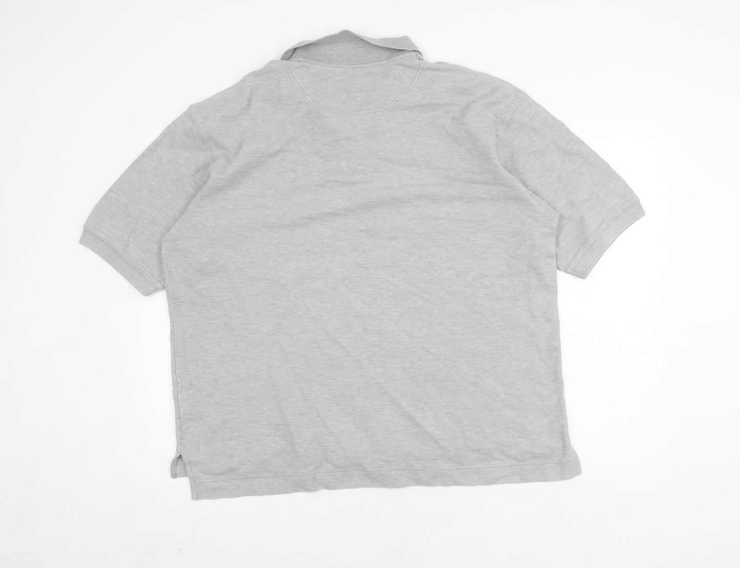 Timberland Men's Grey Polo Shirt L Solid Cotton