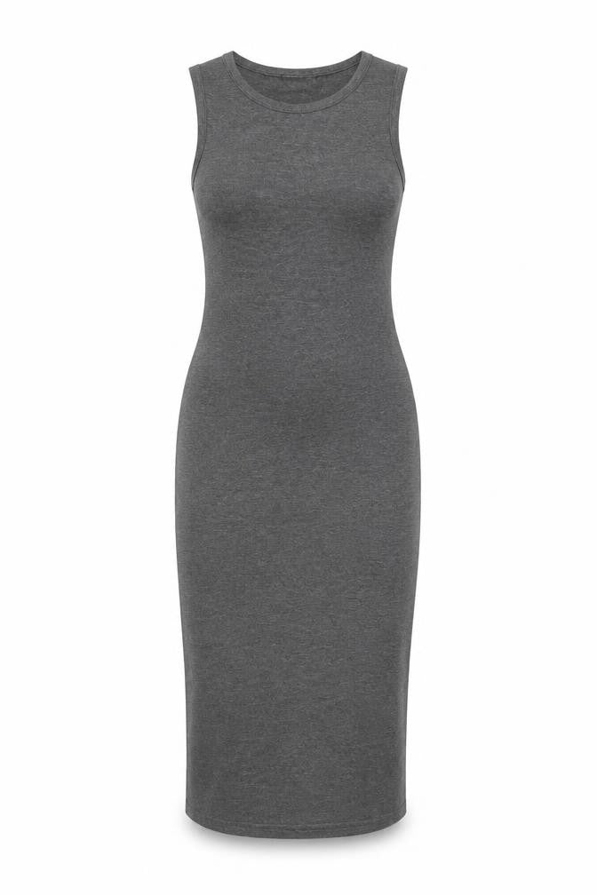 boohoo Women’s Grey Bodycon Midi Dress M