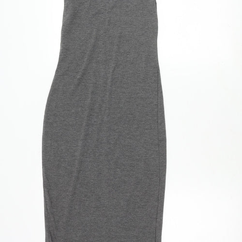 boohoo Women’s Grey Bodycon Midi Dress M
