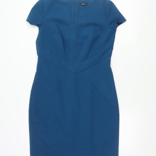 Roman Originals Blue Women's Dress Size 12 V-Neck