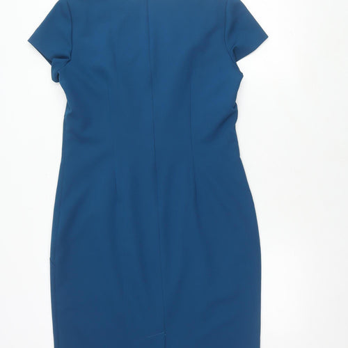 Roman Originals Blue Women's Dress Size 12 V-Neck