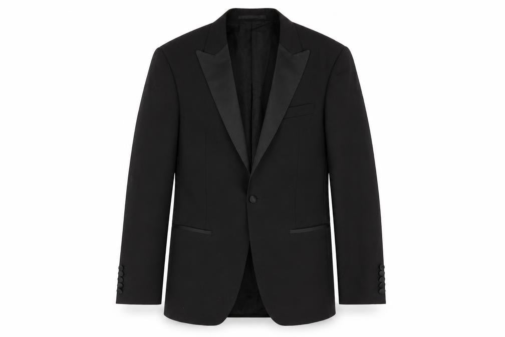 Marks and Spencer Men's Black Shawl Lapel Tuxedo Blazer, Size 40L