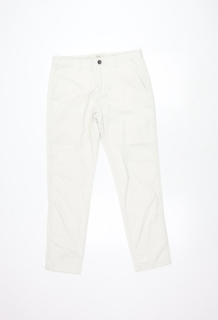 Hush Women's White Trousers Size 8 Cotton Blend