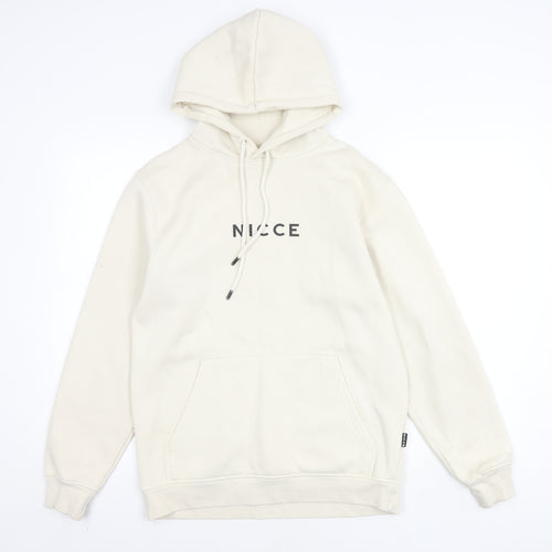 NICCE Men's Beige XS Pullover Hoodie with Logo