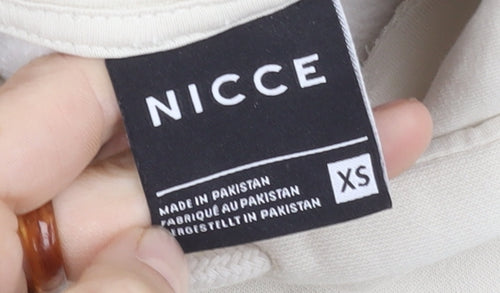 NICCE Men's Beige XS Pullover Hoodie with Logo