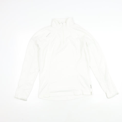 Decathlon Women's White XS 1/2 Zip Fleece Sweatshirt