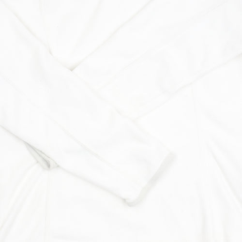 Decathlon Women's White XS 1/2 Zip Fleece Sweatshirt