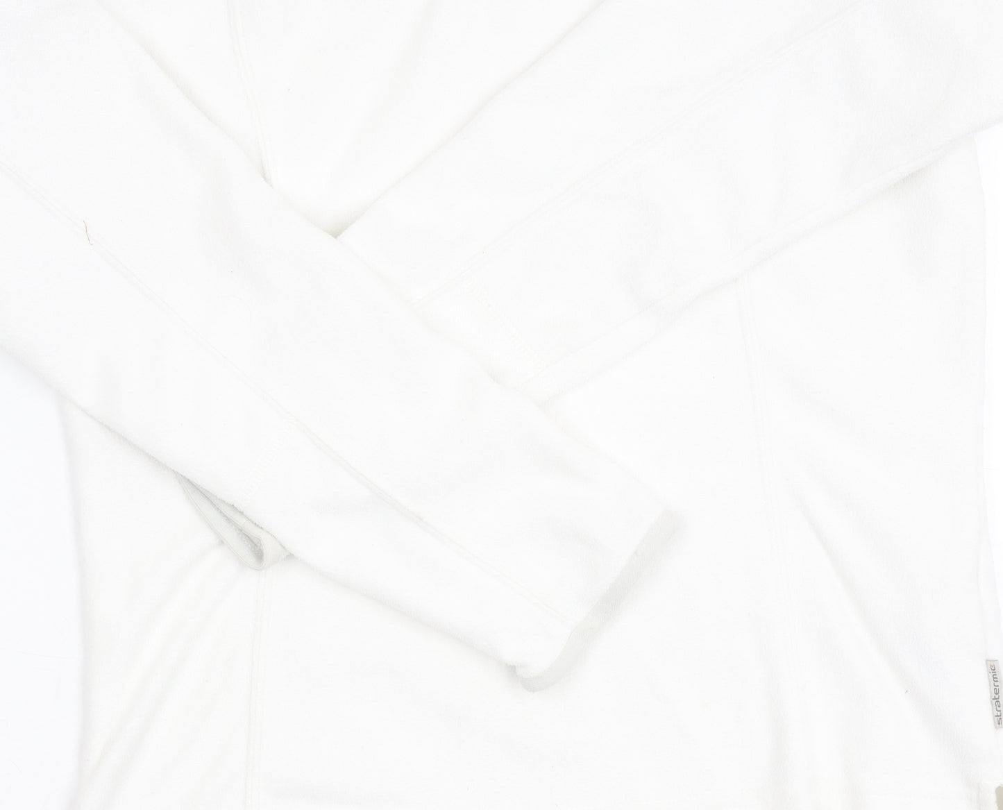 Decathlon Women's White XS 1/2 Zip Fleece Sweatshirt