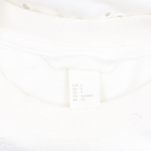 H&M Women's White Pullover Jumper Size 12