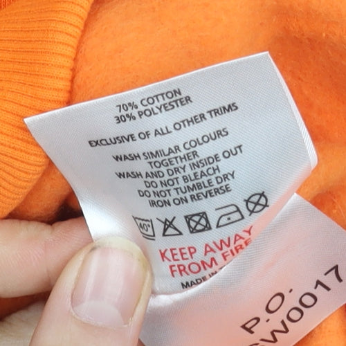 SikSilk Women's Orange Pullover Hoodie Size 4