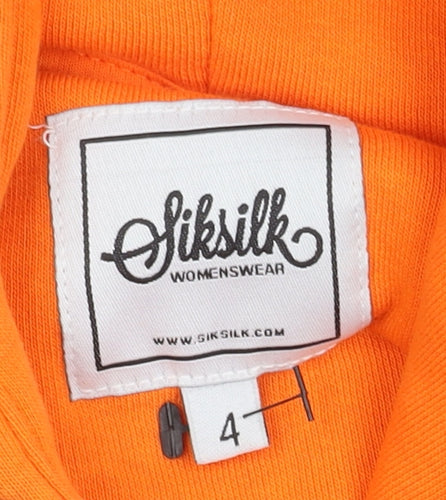 SikSilk Women's Orange Pullover Hoodie Size 4