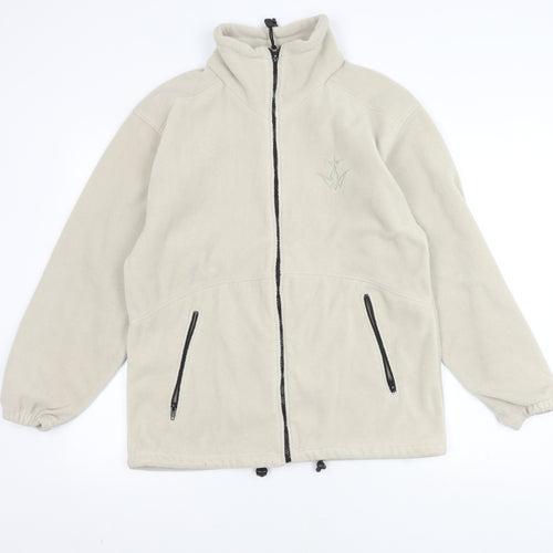 B&C Men's Beige Basic Jacket, S, Stand-Up Collar