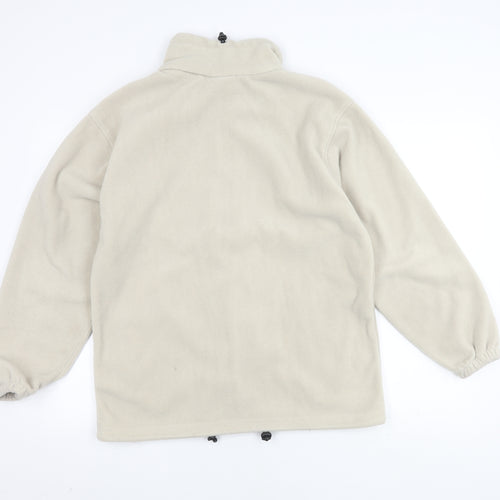B&C Men's Beige Basic Jacket, S, Stand-Up Collar