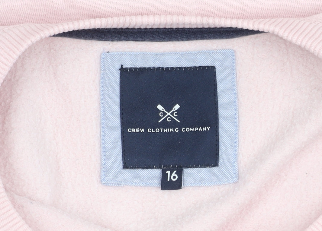 Crew Clothing Women's Pink Pullover Sweatshirt Size 16
