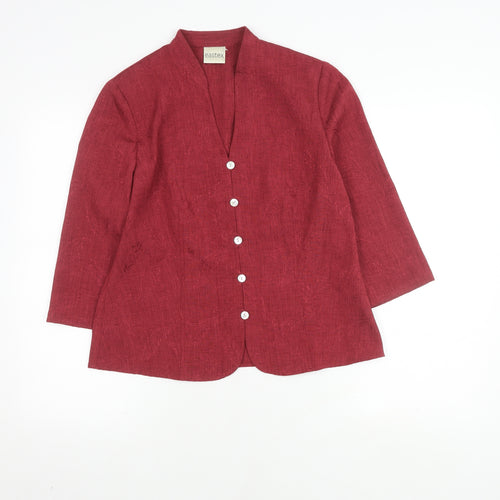 Eastex Women's Red Blazer - Size 10, Button Up
