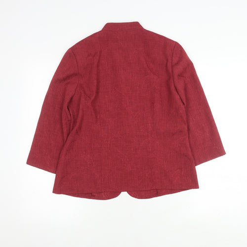 Eastex Women's Red Blazer - Size 10, Button Up
