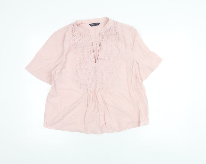 Marks and Spencer Women's Pink Top Size 10