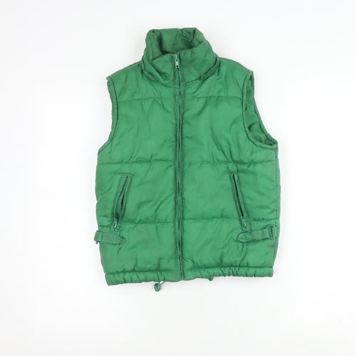 New Look Women's Green Puffer Waistcoat Size 10