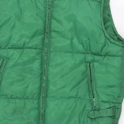 New Look Women's Green Puffer Waistcoat Size 10