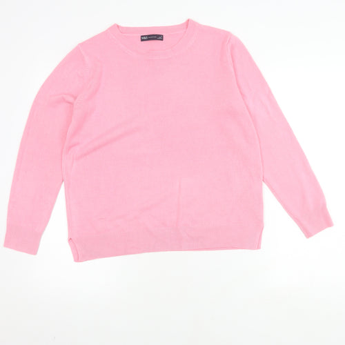 Marks and Spencer Women's Pink Jumper Size 14