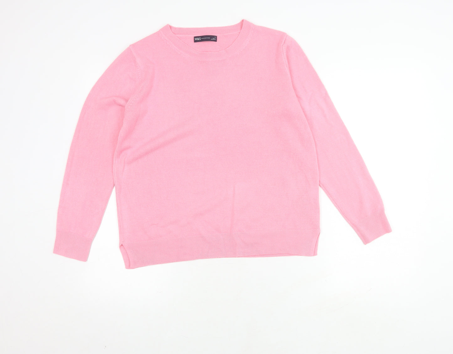 Marks and Spencer Women's Pink Jumper Size 14