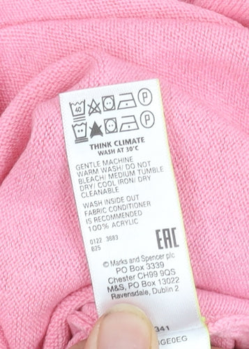 Marks and Spencer Women's Pink Jumper Size 14