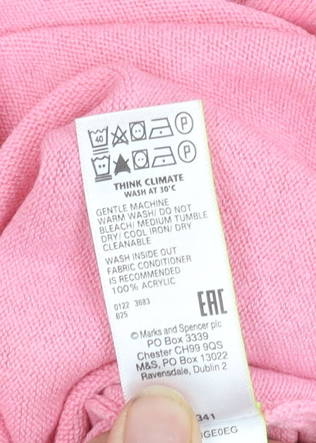 Marks and Spencer Women's Pink Jumper Size 14