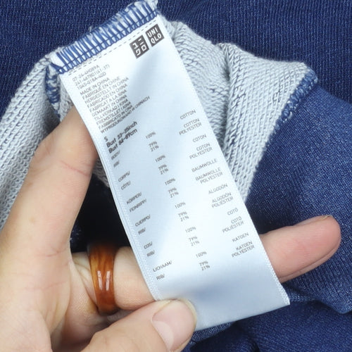 Uniqlo Men's Blue Sweatshirt S Crew Neck Pullover