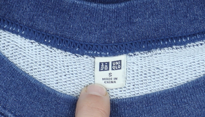 Uniqlo Men's Blue Sweatshirt S Crew Neck Pullover