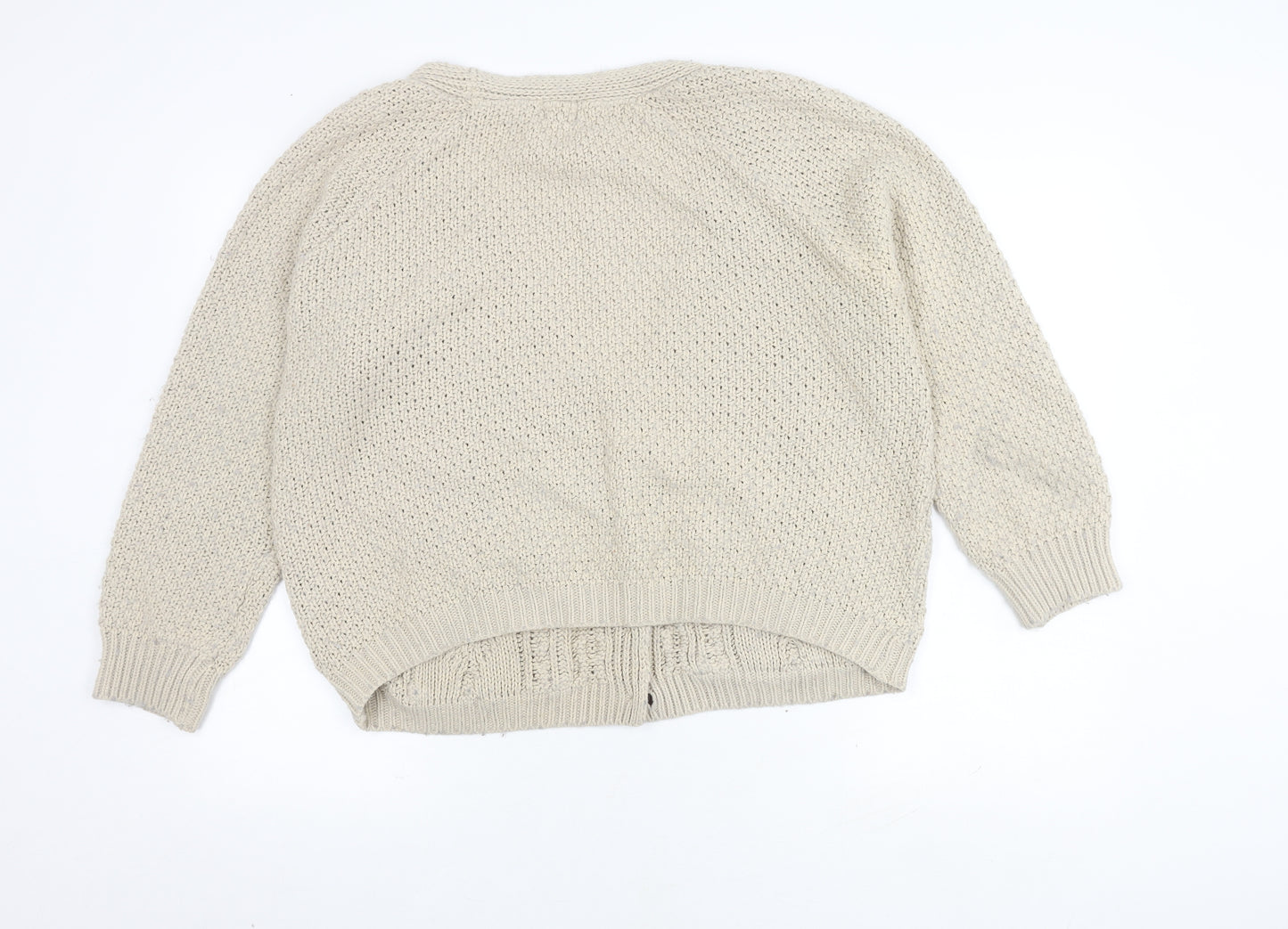 Neal Sperling Women's Beige Cardigan V-Neck Small