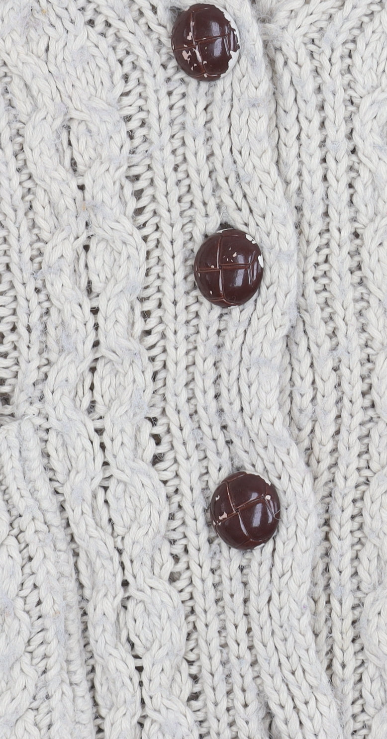 Neal Sperling Women's Beige Cardigan V-Neck Small