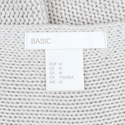 H&M Women's Beige Pullover Jumper, M, 3/4 Sleeves
